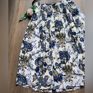 HAMMER Vintage Floral Crepe Flowy Skirt
